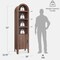 Best Choice Products 72 Tall Narrow Storage Cabinet w/ Adjustable Shelves, 4-Tier Modern Arched Bookcase"